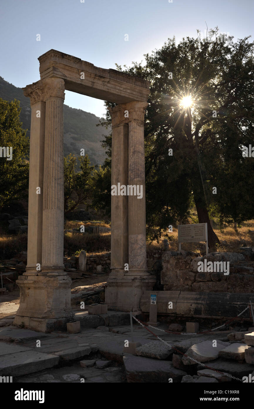 Ephesus, Selcuk, Turkey 2009. Hadrian`s Gate, errected in AD 113 / 118. Stock Photo